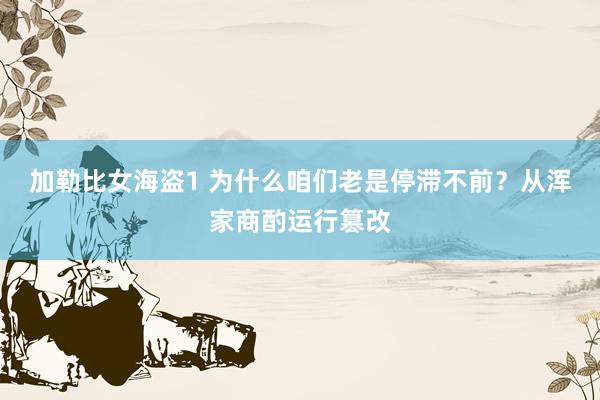 加勒比女海盗1 为什么咱们老是停滞不前？从浑家商酌运行篡改