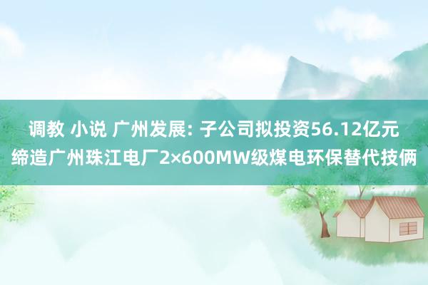 调教 小说 广州发展: 子公司拟投资56.12亿元缔造广州珠江电厂2×600MW级煤电环保替代技俩