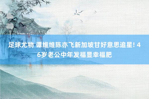 足球尤物 谭维维陈亦飞新加坡甘好意思追星! 46岁老公中年发福显幸福肥