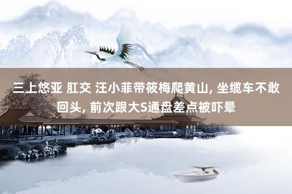 三上悠亚 肛交 汪小菲带筱梅爬黄山, 坐缆车不敢回头, 前次跟大S通盘差点被吓晕