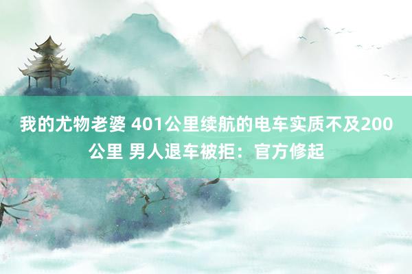 我的尤物老婆 401公里续航的电车实质不及200公里 男人退车被拒：官方修起