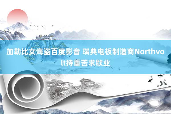 加勒比女海盗百度影音 瑞典电板制造商Northvolt持重苦求歇业